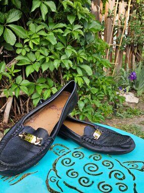 Coach Black Leather loafers sz 9.5